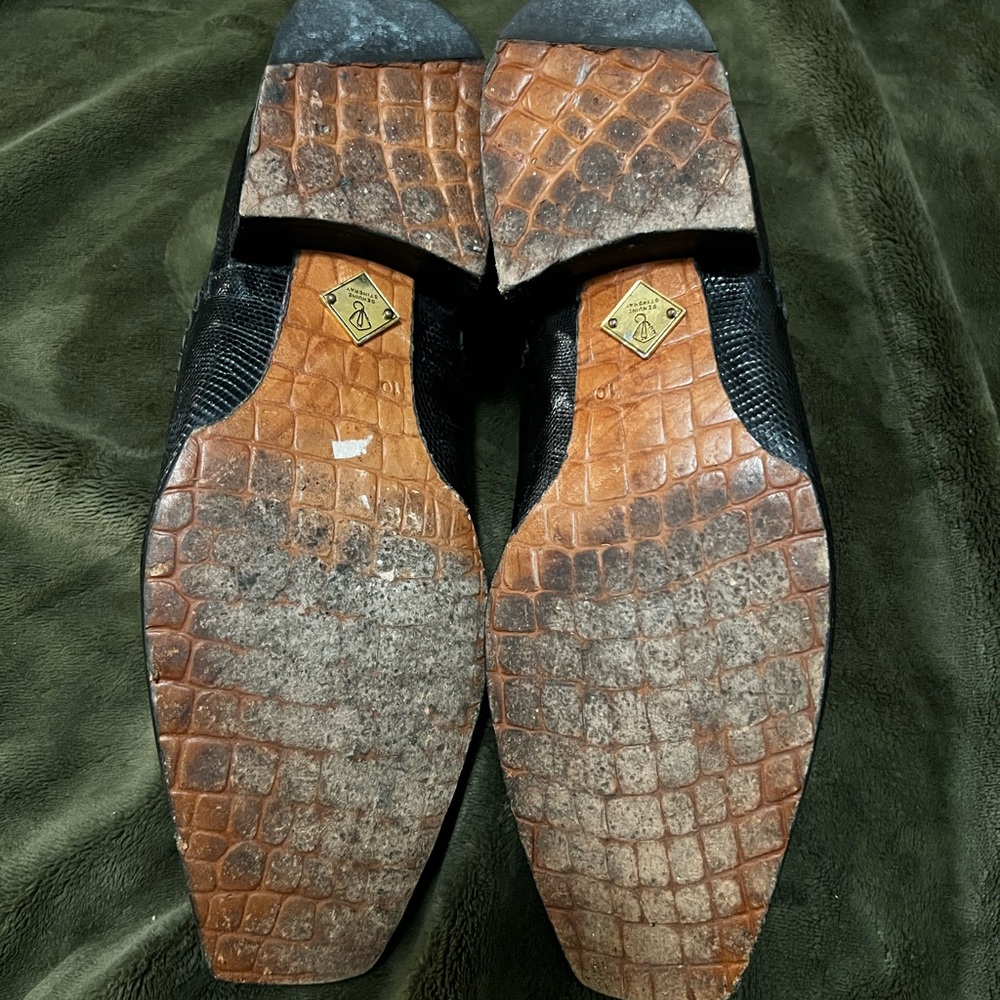 Genuine Stingray Slip On Dress Shoes GSS Fashions Men's Size 10 Cowboy Western - Picture 5 of 6